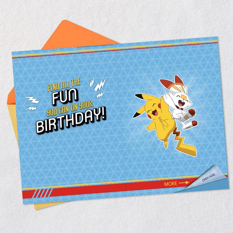 Hallmark Pokémon You're A Master Trainer Birthday Card For Kids With Fold-Out Poster