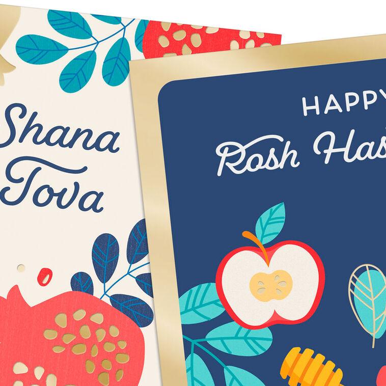 Hallmark Pomegranates Apples And Honey Assorted Rosh Hashanah Cards Pack Of 6