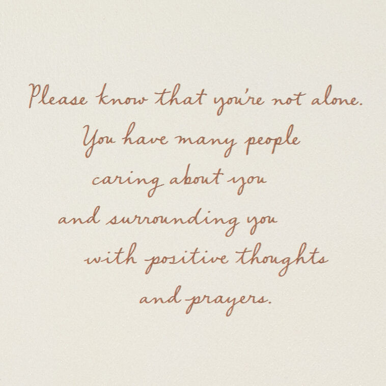 Hallmark Positive Thoughts And Prayers Get Well Card