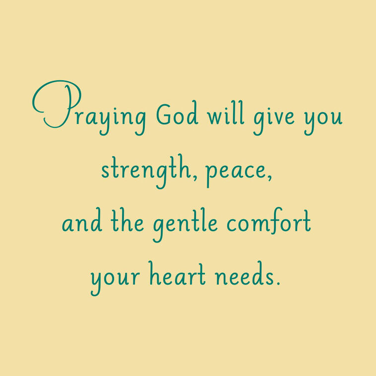 Hallmark Prayers For Strength Peace And Comfort Religious Sympathy Card