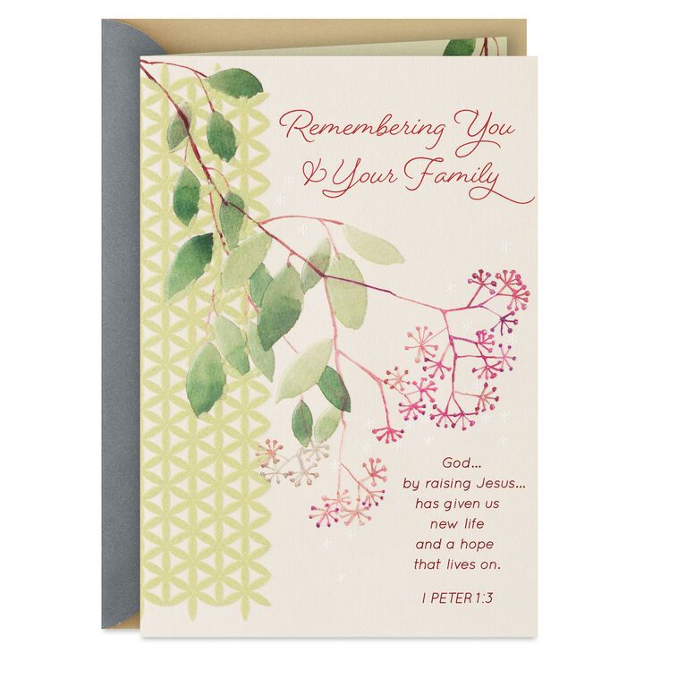 hallmark Prayers for You and Your Family Religious Sympathy Card