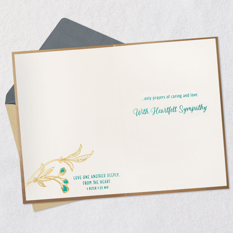 Hallmark Prayers For You Floral Religious Sympathy Card