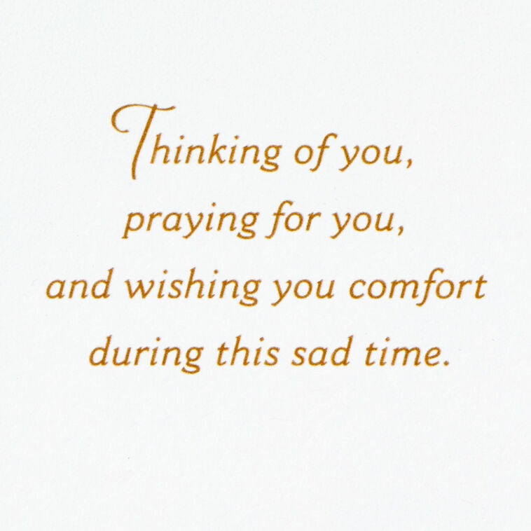 Hallmark Praying For Comfort At This Sad Time Sympathy Card