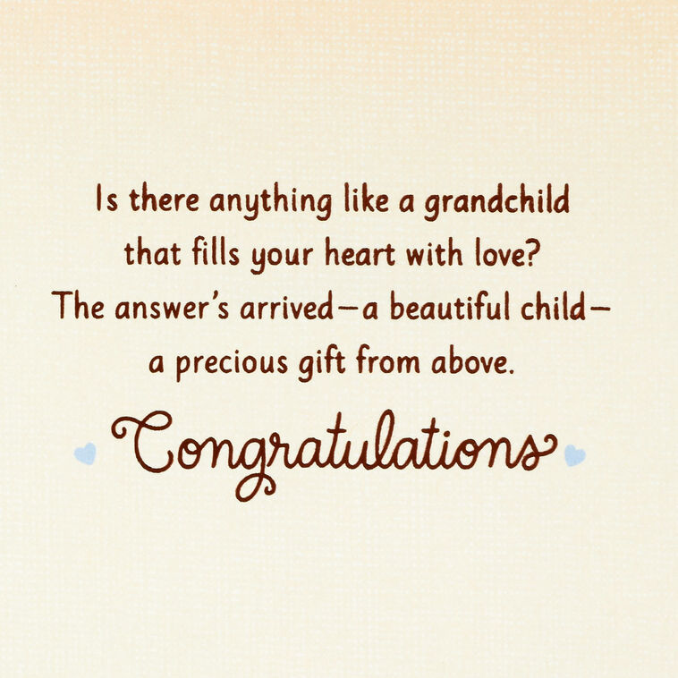 Hallmark Precious Blessing New Baby Card For Grandparents