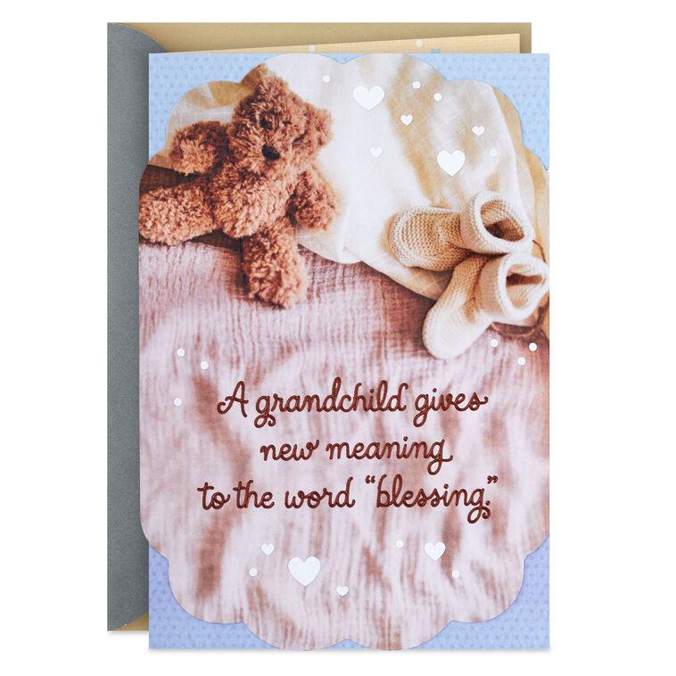 hallmark Precious Blessing New Baby Card for Grandparents