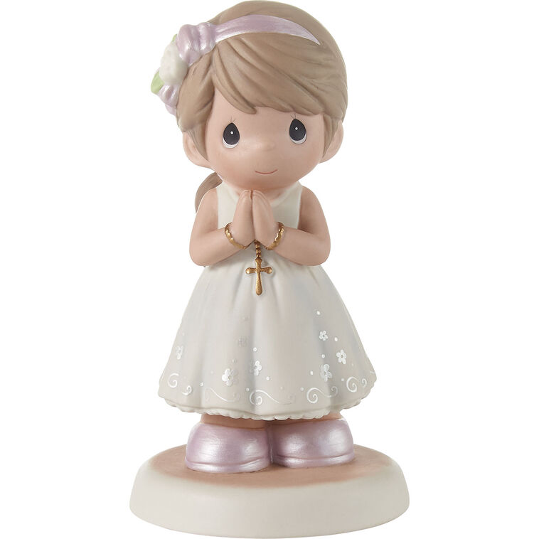 hallmark Precious Moments Blessings On Your First Communion Brunette Girl Figurine 5.3"