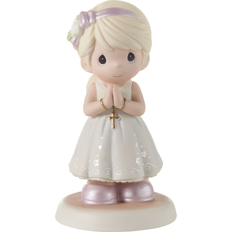 hallmark Precious Moments Blessings On Your First Communion Blonde Girl Figurine 5.3"
