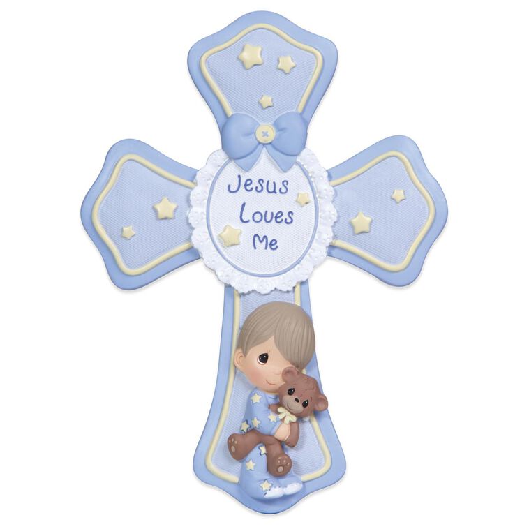 hallmark Precious Moments Jesus Loves Me Cross for Boy