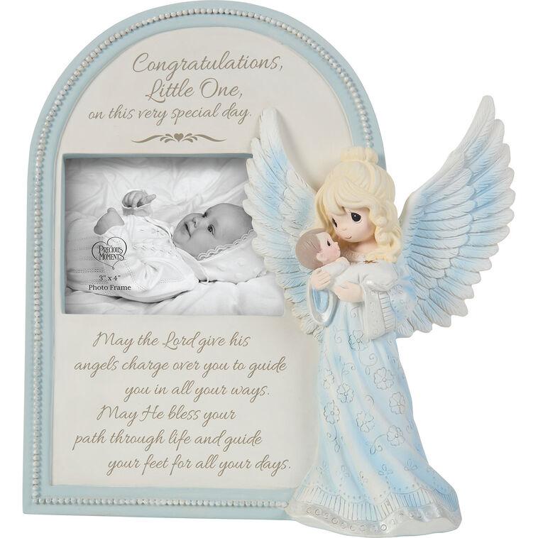 hallmark Precious Moments May God Send His Angels Baptism Picture Frame 3x4