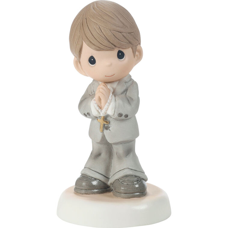 hallmark Precious Moments My First Communion Brunette Boy Figurine 5.1"