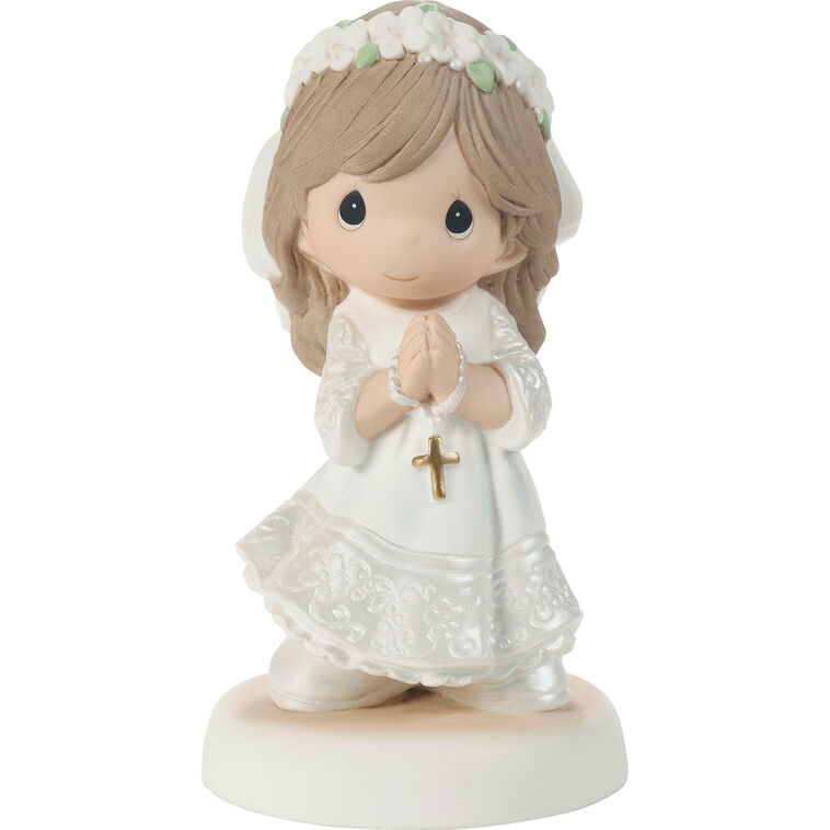 hallmark Precious Moments My First Communion Brunette Girl Figurine 5.1"