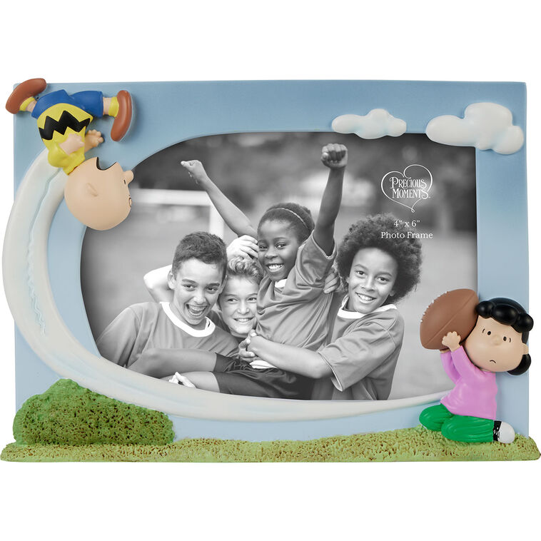 hallmark Precious Moments Peanuts Never Give Up Charlie Brown Picture Frame 4x6