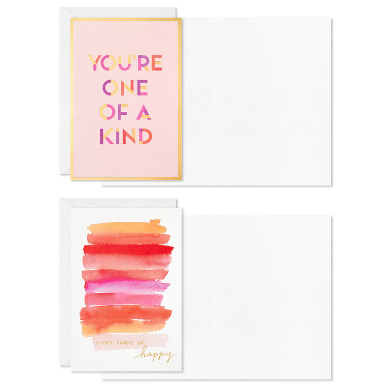 Hallmark Pretty Pink And Gold Boxed Blank Cards Assortment Pack Of 12