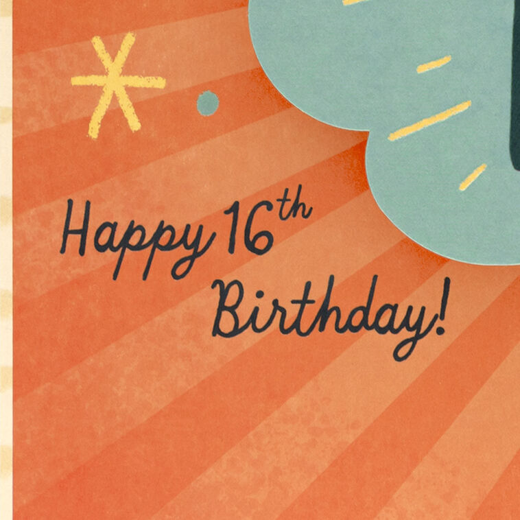 Hallmark Pretty Special All The Time 16th Birthday Card