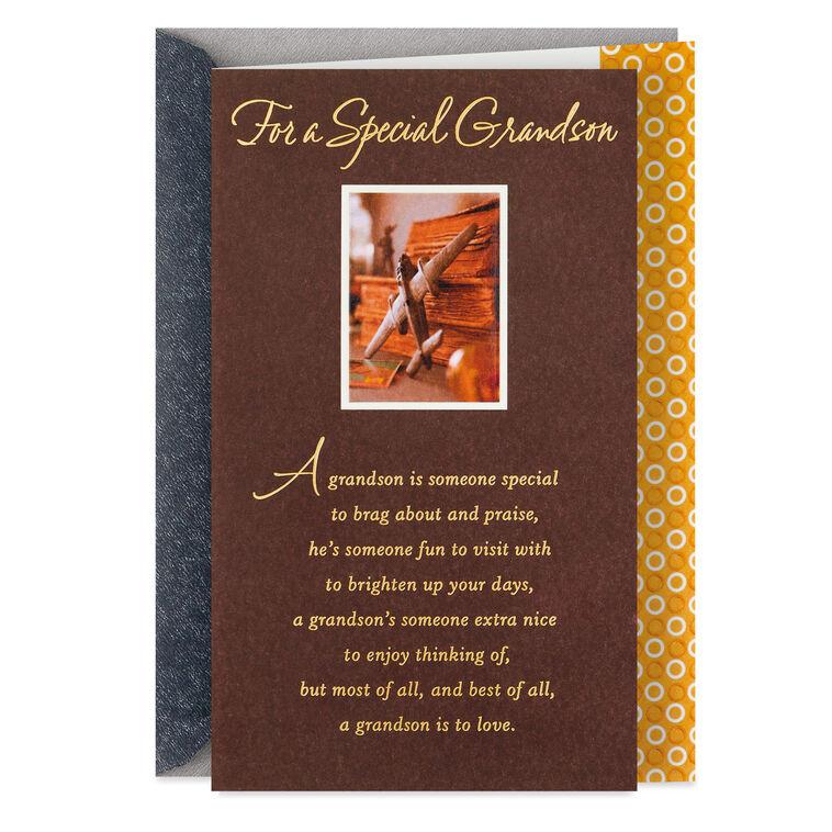 hallmark Pride Joy and Love Birthday Card for Grandson