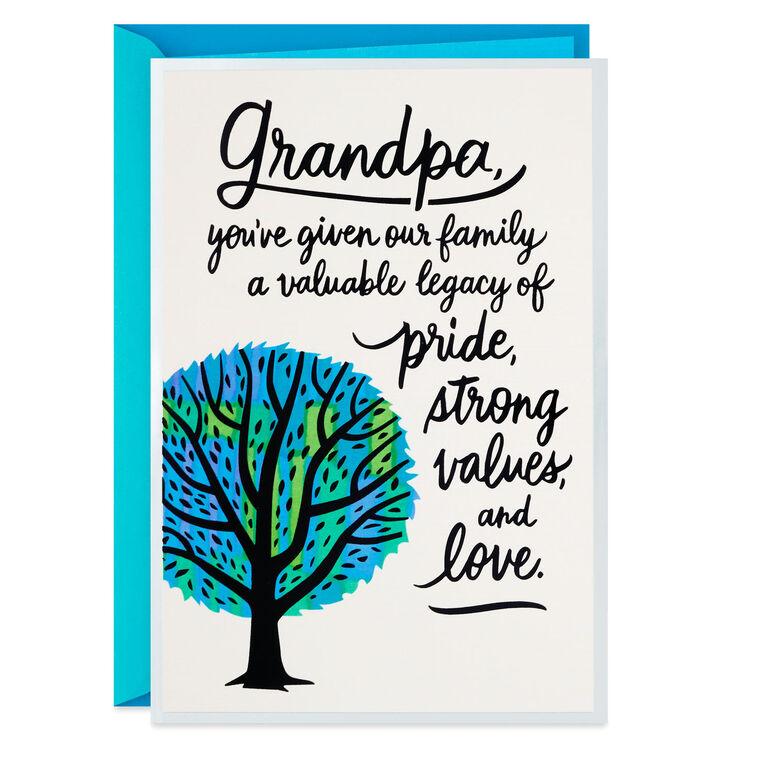 hallmark Pride Values and Love Birthday Card for Grandpa