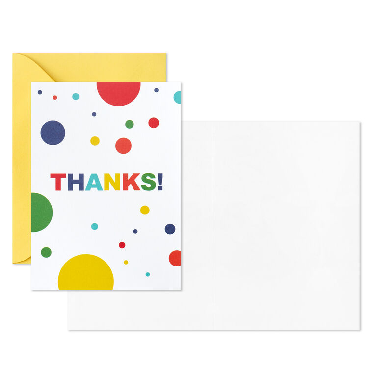 Hallmark Primary Colors Assorted Blank Thank-You Notes Pack Of 48