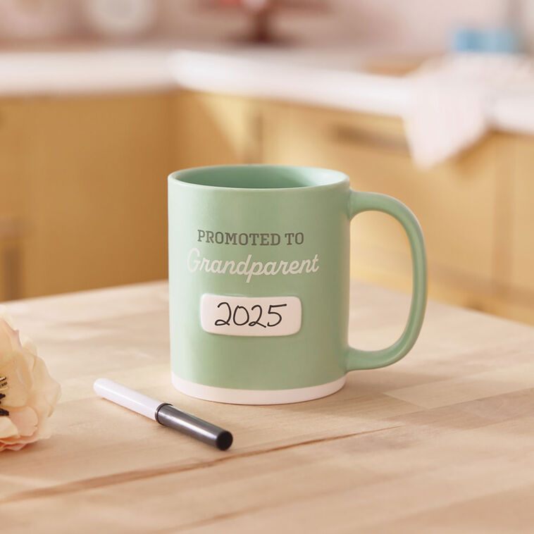 Hallmark Promoted To Grandparent Personalizable Mug With Marker 13.5 Oz