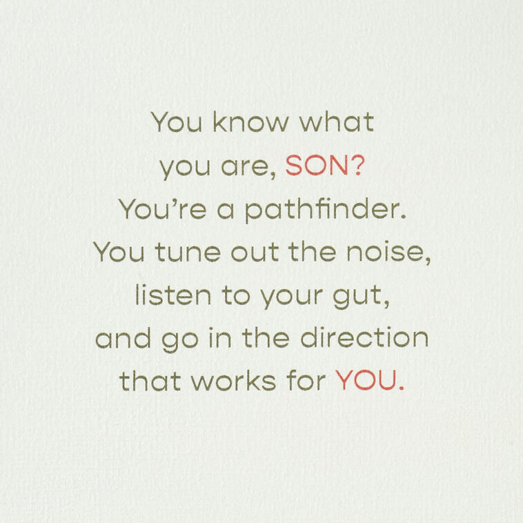Hallmark Proud Of How You Find Your Own Path Birthday Card For Son With Decal