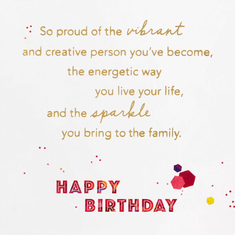 Hallmark Proud Of The Sparkle You Bring To Our Family Birthday Card For Daughter