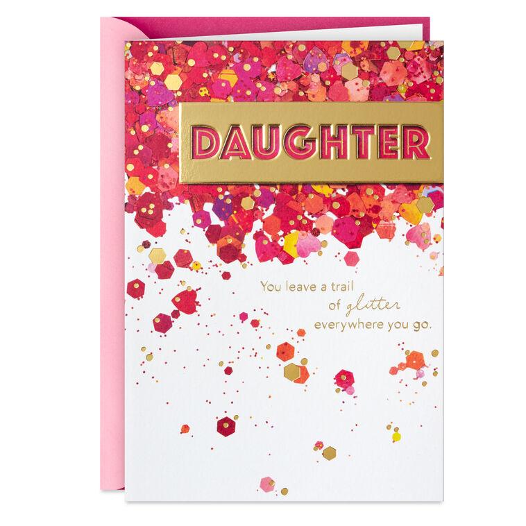 hallmark Proud of the Sparkle You Bring to Our Family Birthday Card for Daughter