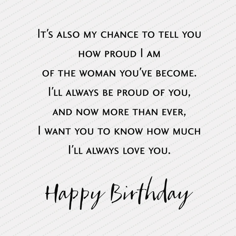 Hallmark Proud Of The Woman You've Become Birthday Card