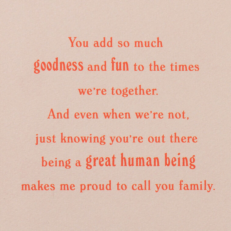 Hallmark Proud To Call You Family Birthday Card For Relative