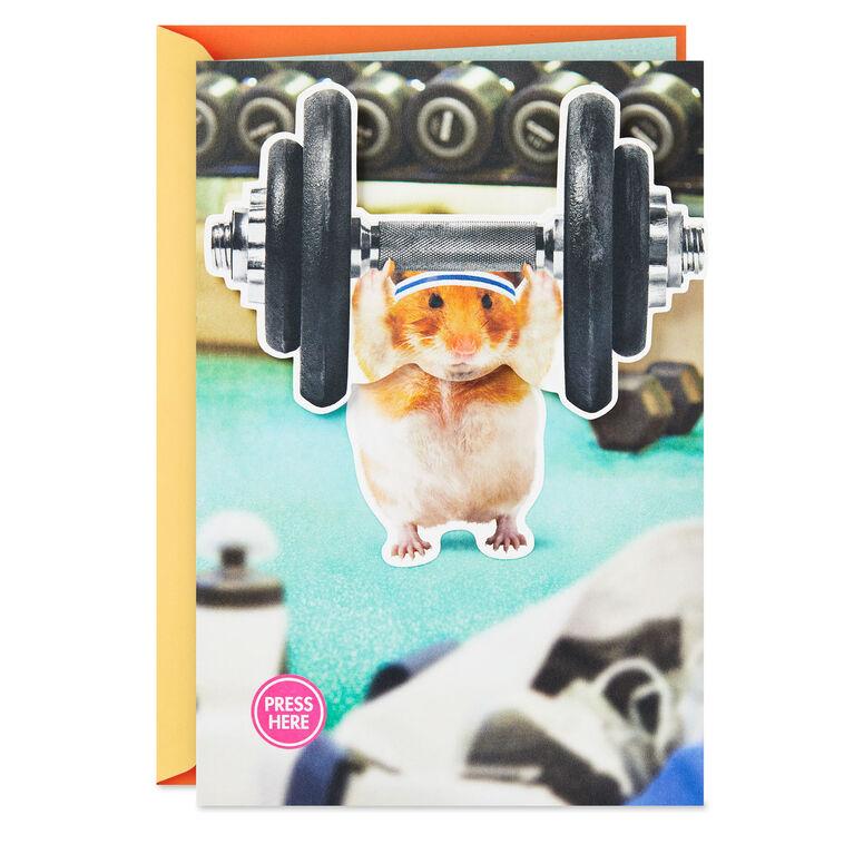 hallmark Pump Up the Fun Funny Musical Birthday Card With Motion