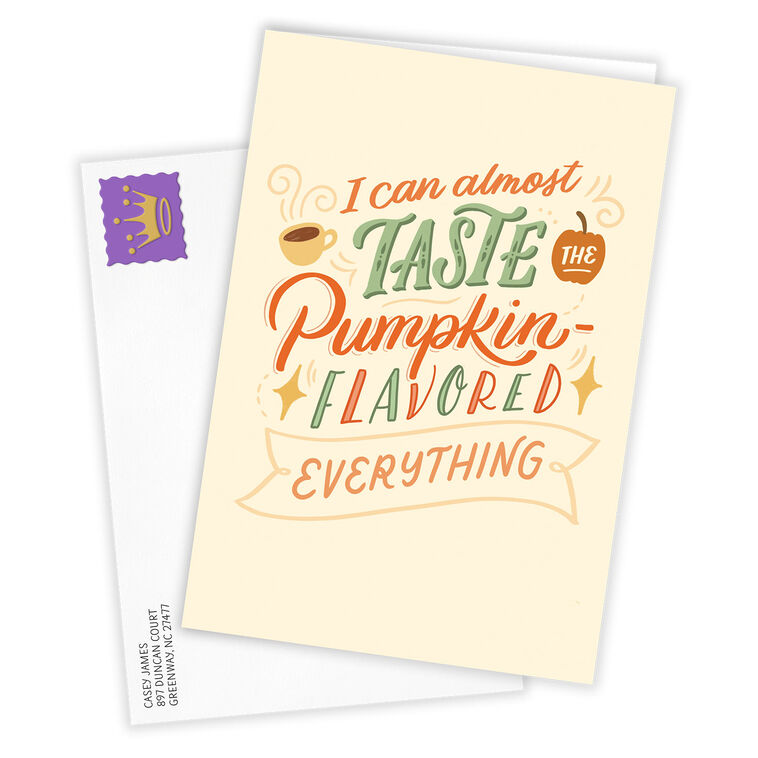 Hallmark Pumpkin Flavored Everything Custom Thanksgiving Card