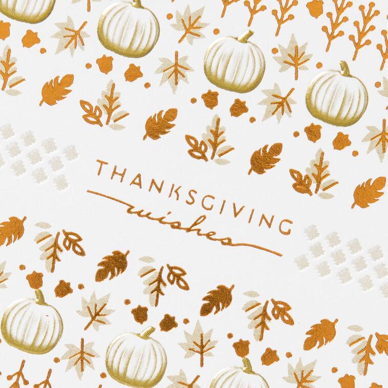 Hallmark Pumpkins And Fall Leaves Happy Thanksgiving Card