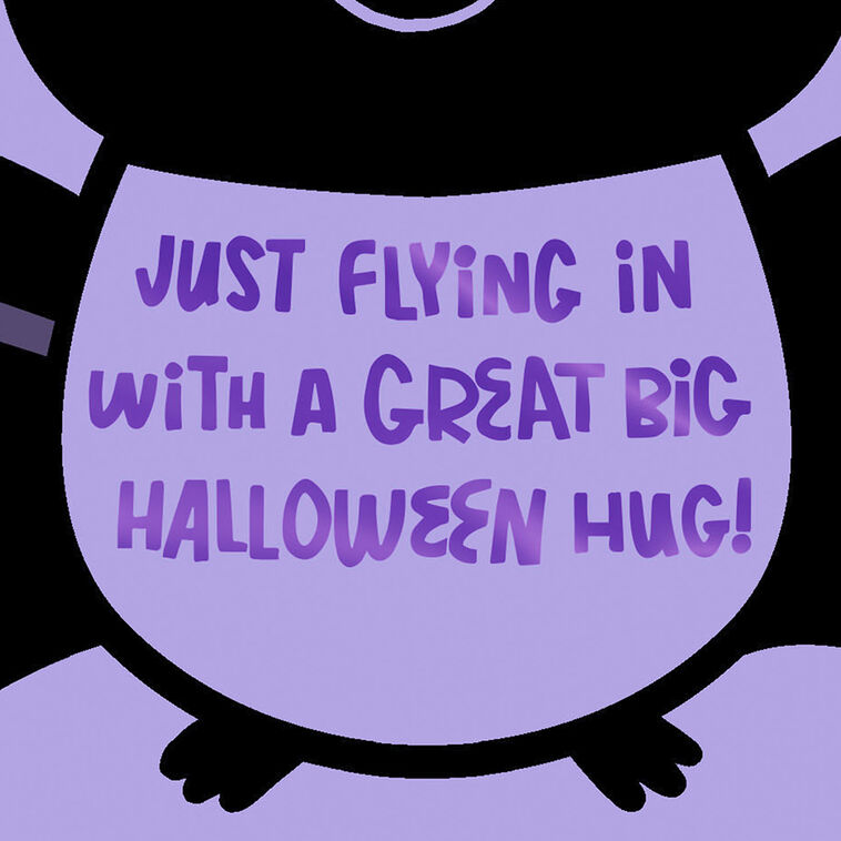 Hallmark Purple And Black Bat Halloween Card For Grandson