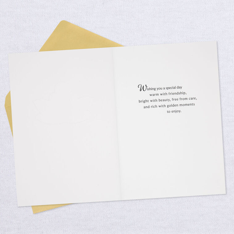 Hallmark Purple Paisley Golden Moments Birthday Card
