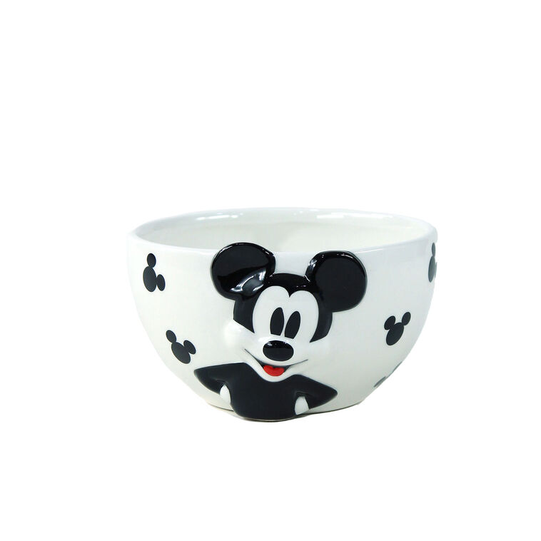 hallmark R Squared Disney Mickey Mouse Sculpted Noodle Bowl With Chopsticks