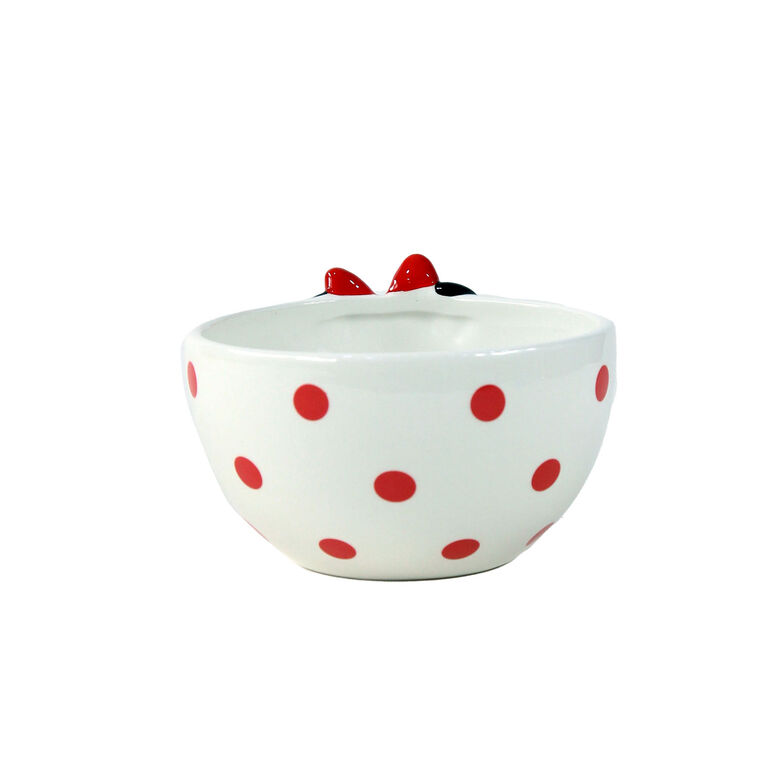 Hallmark R Squared Disney Minnie Mouse Sculpted Noodle Bowl With Chopsticks