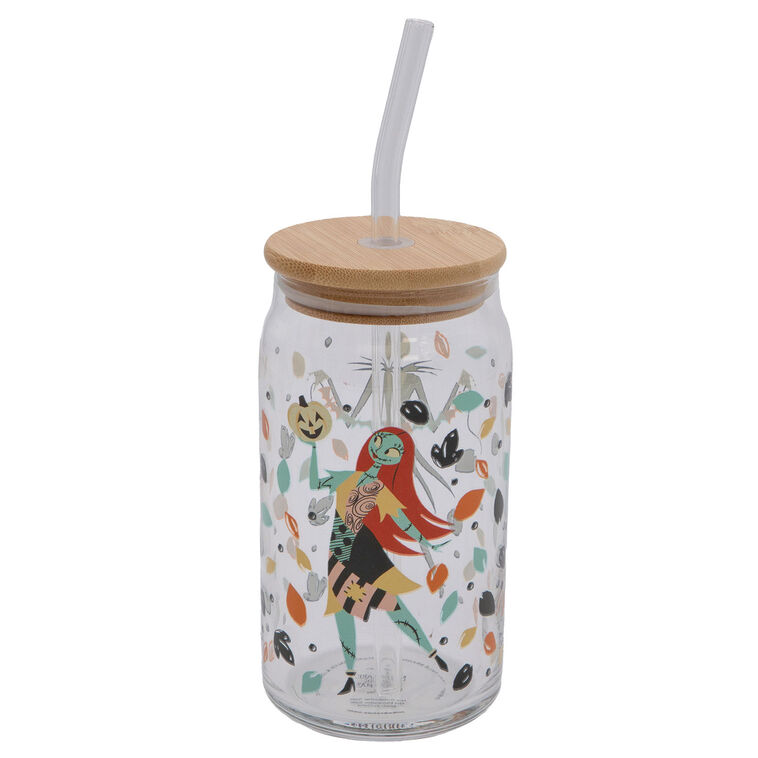 Hallmark R Squared Disney Nightmare Before Christmas Jack And Sally Glass Sipper Cup 16 Oz
