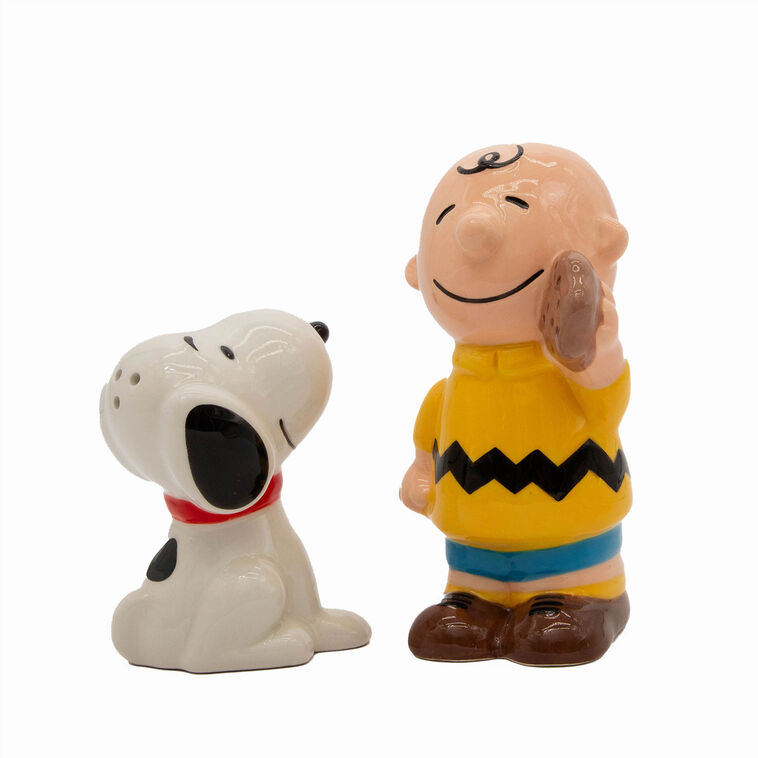 hallmark R Squared Peanuts Snoopy and Charlie Brown Salt and Pepper Shakers