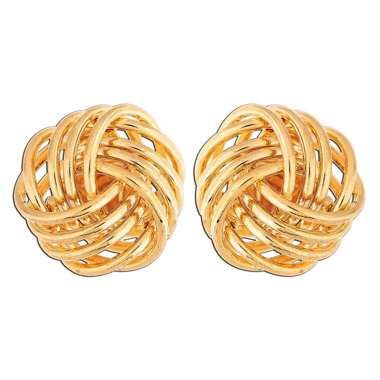 hallmark Rain Jewelry Gold Wire Love Knot Stud Earrings