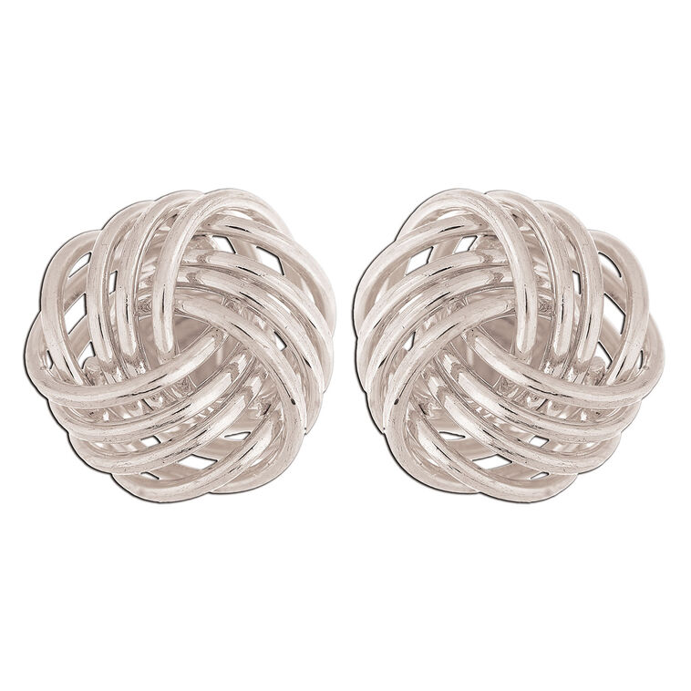 hallmark Rain Jewelry Silver Wire Love Knot Stud Earrings