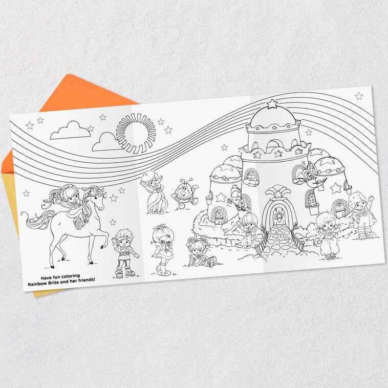 Hallmark Rainbow Brite Hope It's Magical Birthday Coloring Card For Kids With Stickers