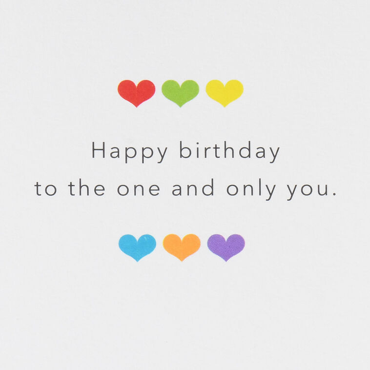 Hallmark Rainbow Hearts Cake Quilled Paper Handmade Birthday Card
