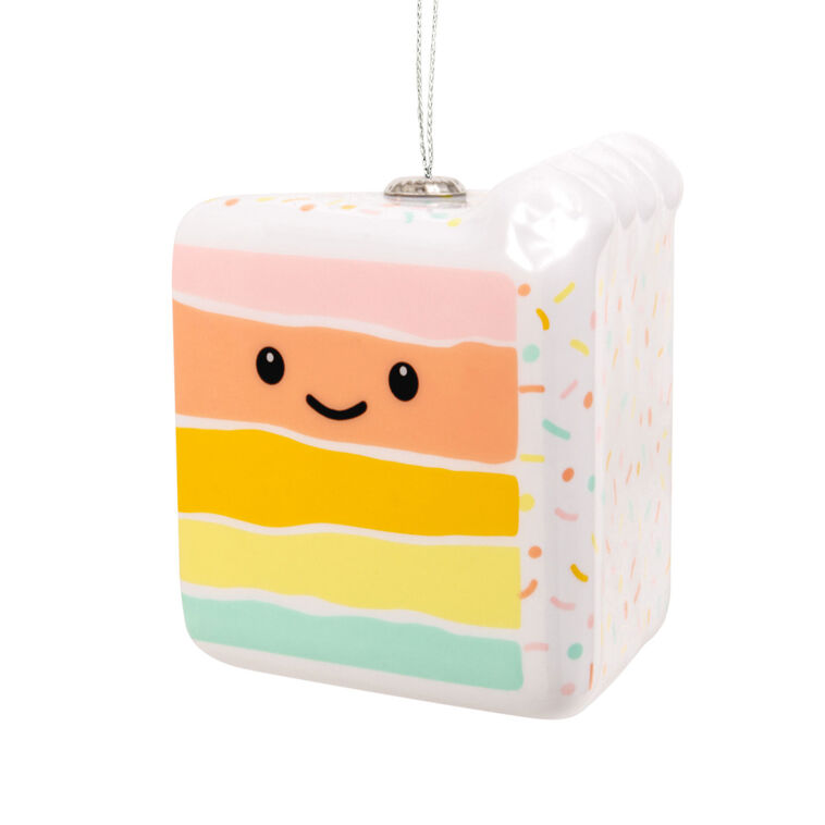 Hallmark Rainbow Slice Of Cake Shatterproof Hallmark Ornament