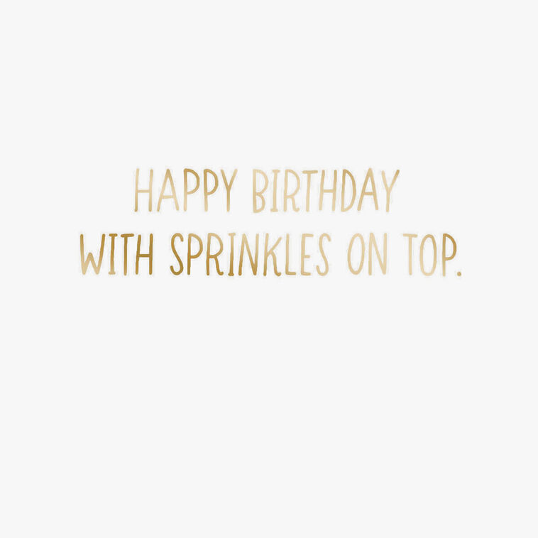 Hallmark Rainbow Sprinkles Donut Gift Card Greeting Funny Birthday Card