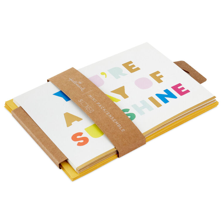 hallmark Ray of Sunshine Blank Notes Mini Pack Set of 5