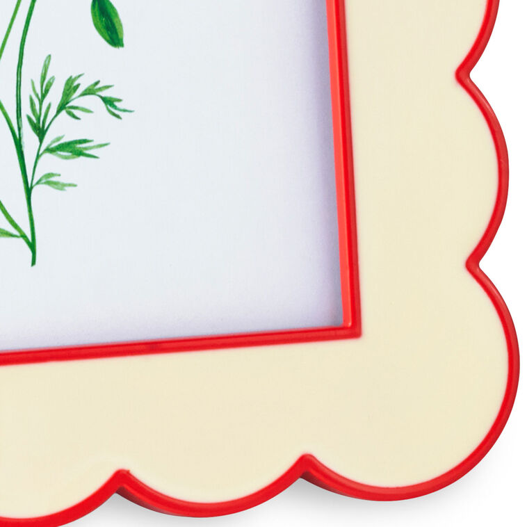 Hallmark Red And Cream Scalloped Square Picture Frame 4x4