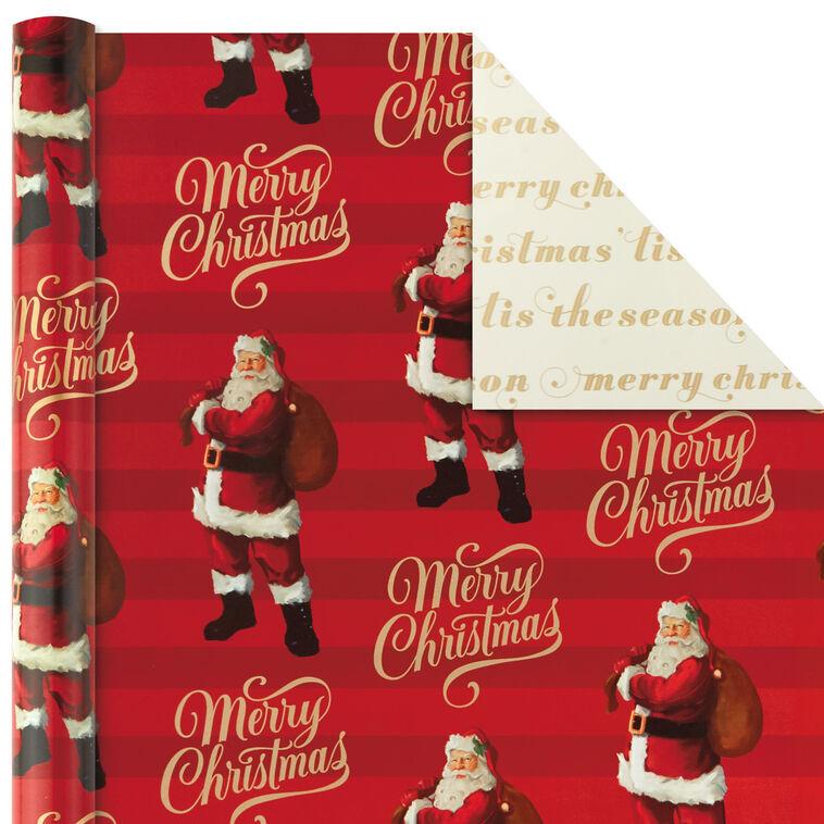 Hallmark Red And Gold 3-Pack Reversible Christmas Wrapping Paper 120 Sq. Ft