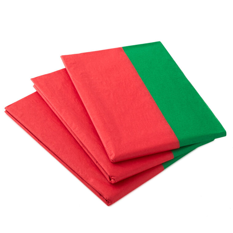 hallmark Red and Green 2-Pack Bulk Tissue Paper 100 sheets
