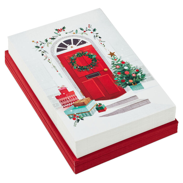 hallmark Red Front Door Boxed Christmas Cards Pack of 40