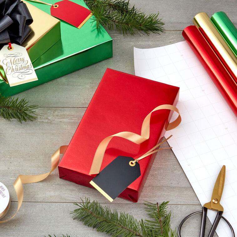 Hallmark Red Green Gold Foil 3-Pack Christmas Wrapping Paper 60 Sq. Ft