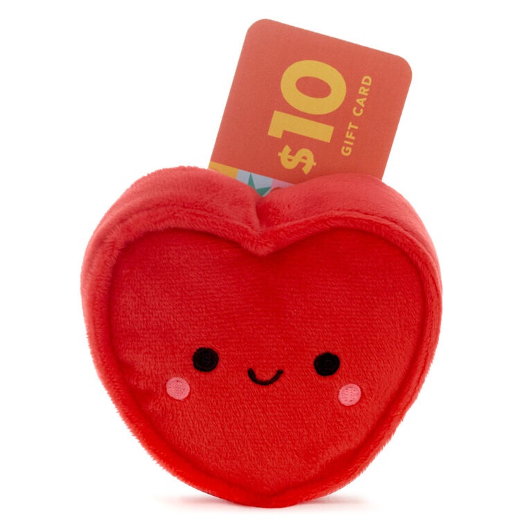 hallmark Red Heart With Pocket Plush Gift Card Holder
