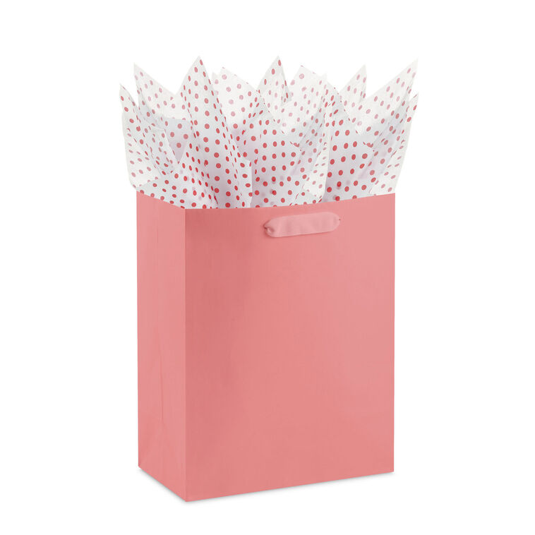 Hallmark Red Polka Dots On White Tissue Paper 6 Sheets